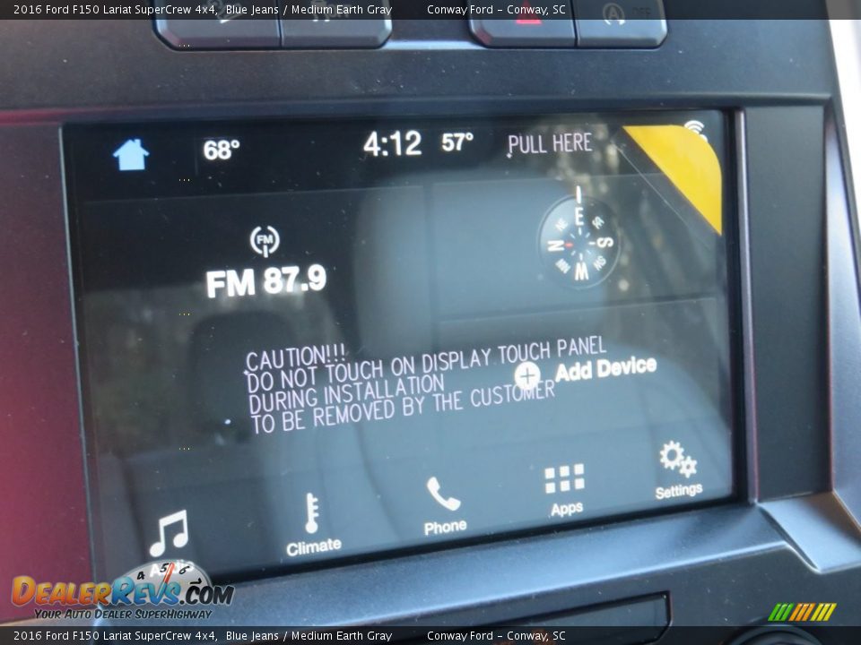 2016 Ford F150 Lariat SuperCrew 4x4 Blue Jeans / Medium Earth Gray Photo #31