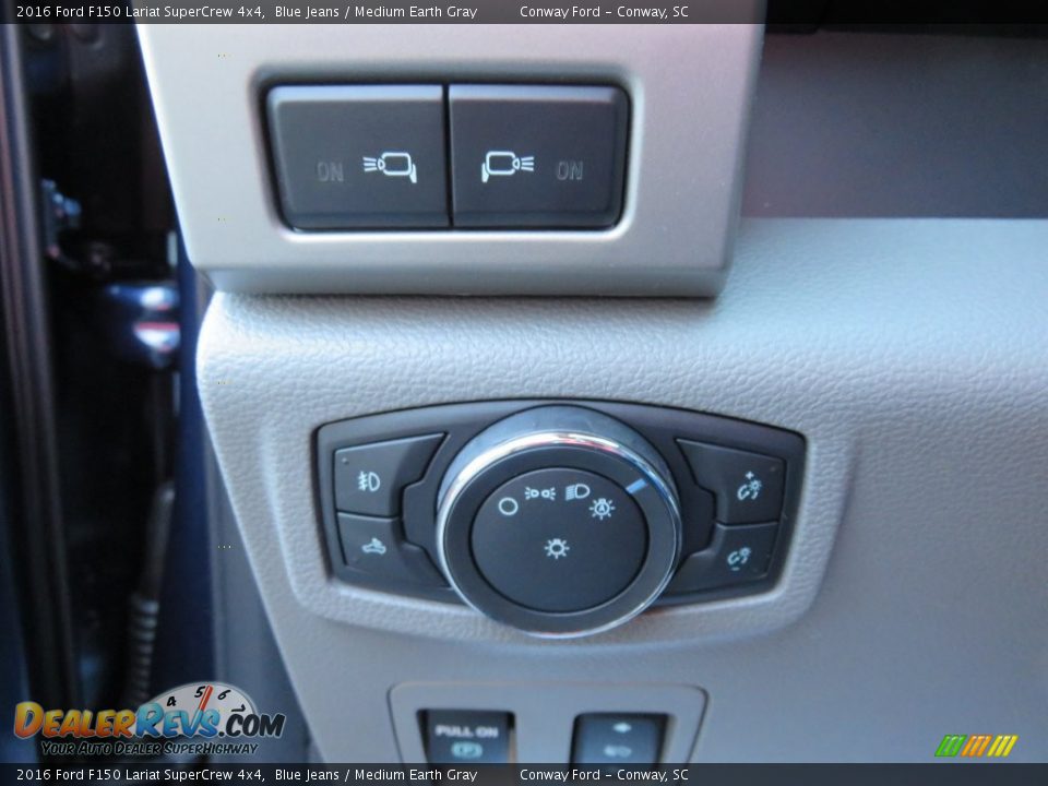 2016 Ford F150 Lariat SuperCrew 4x4 Blue Jeans / Medium Earth Gray Photo #35