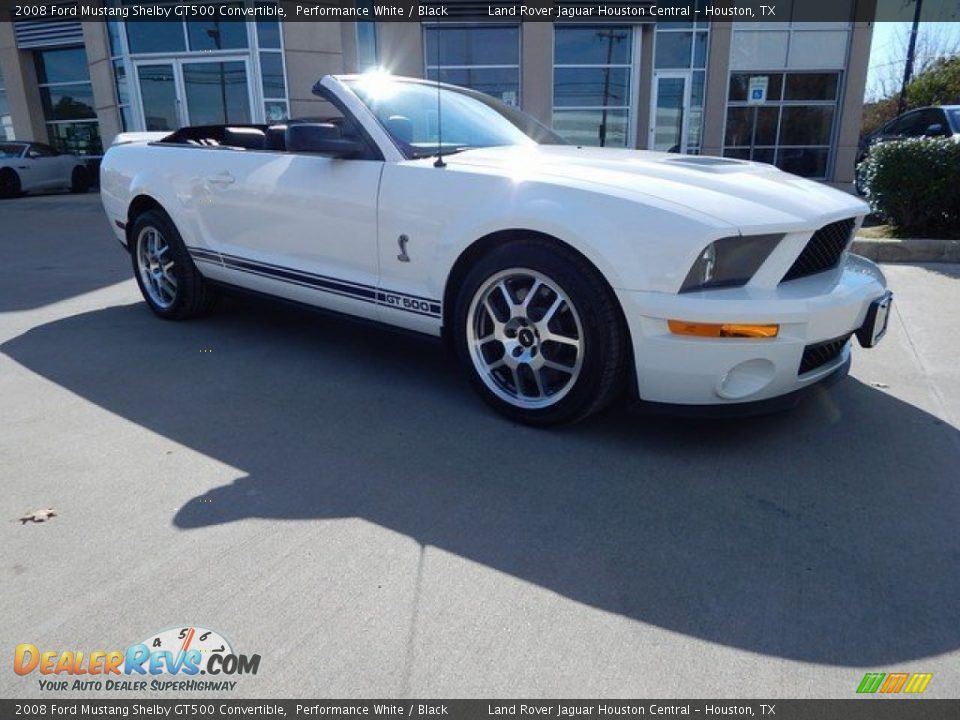 2008 Ford Mustang Shelby GT500 Convertible Performance White / Black Photo #1