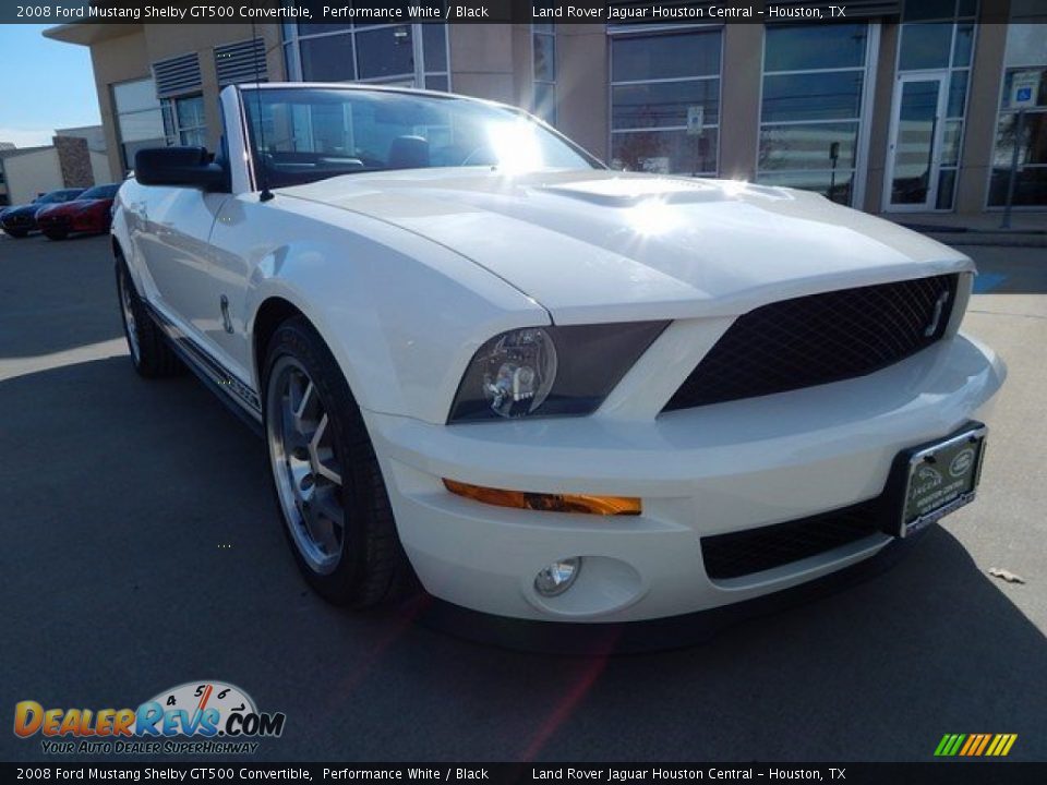 2008 Ford Mustang Shelby GT500 Convertible Performance White / Black Photo #2