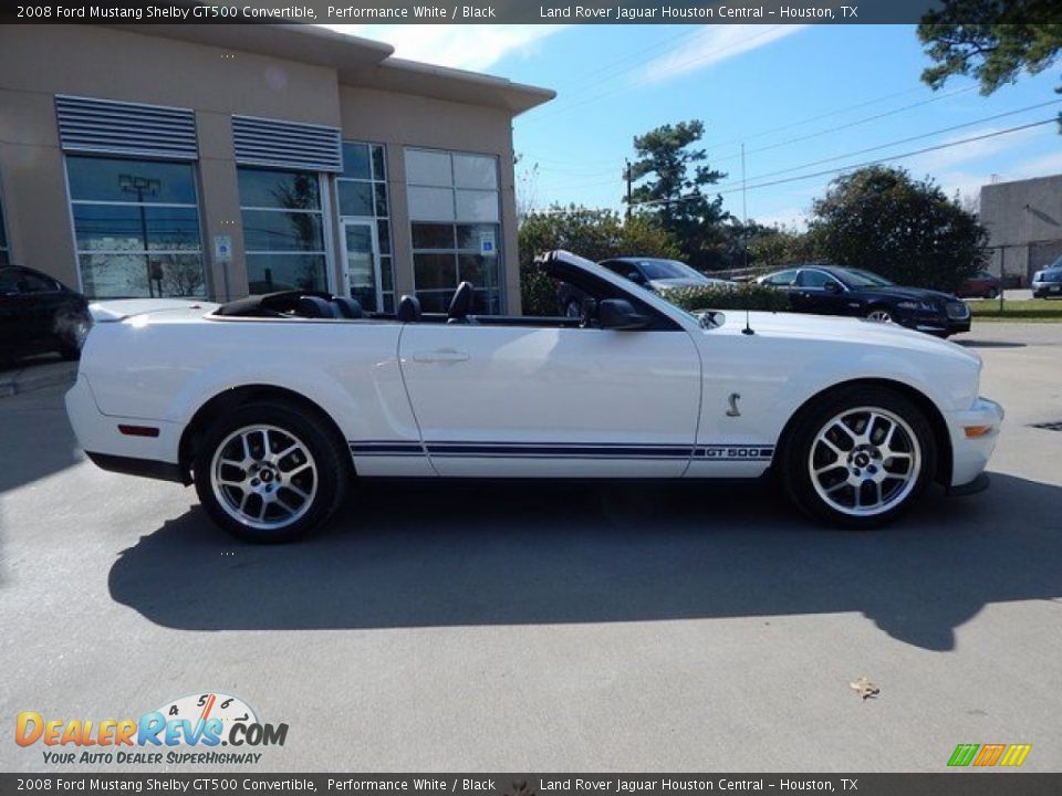 2008 Ford Mustang Shelby GT500 Convertible Performance White / Black Photo #6