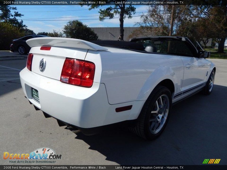 2008 Ford Mustang Shelby GT500 Convertible Performance White / Black Photo #8