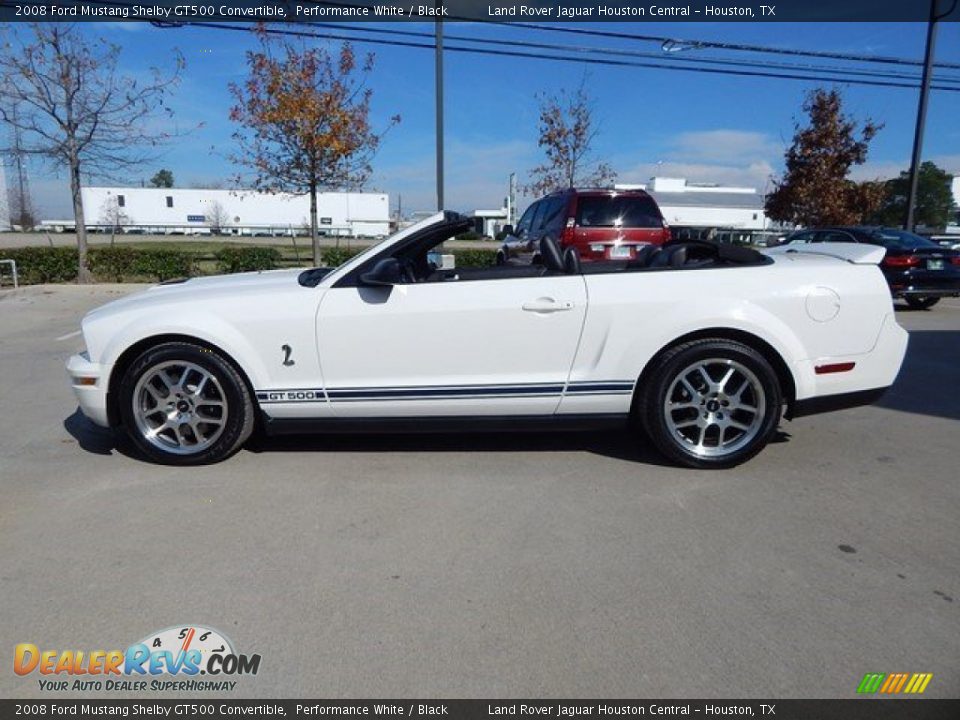 2008 Ford Mustang Shelby GT500 Convertible Performance White / Black Photo #12