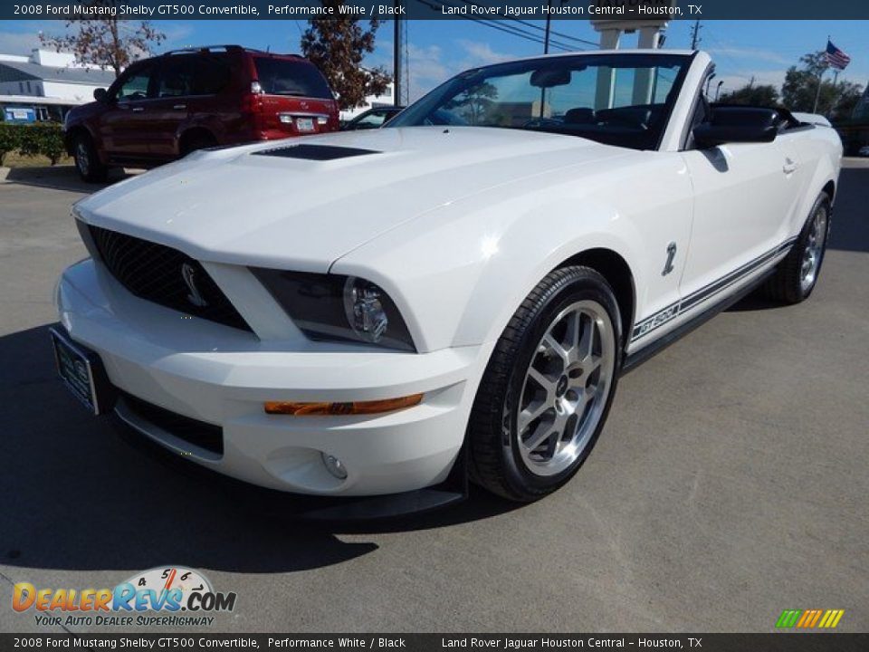 2008 Ford Mustang Shelby GT500 Convertible Performance White / Black Photo #13