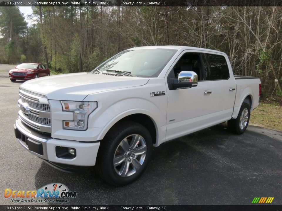 2016 Ford F150 Platinum SuperCrew White Platinum / Black Photo #12