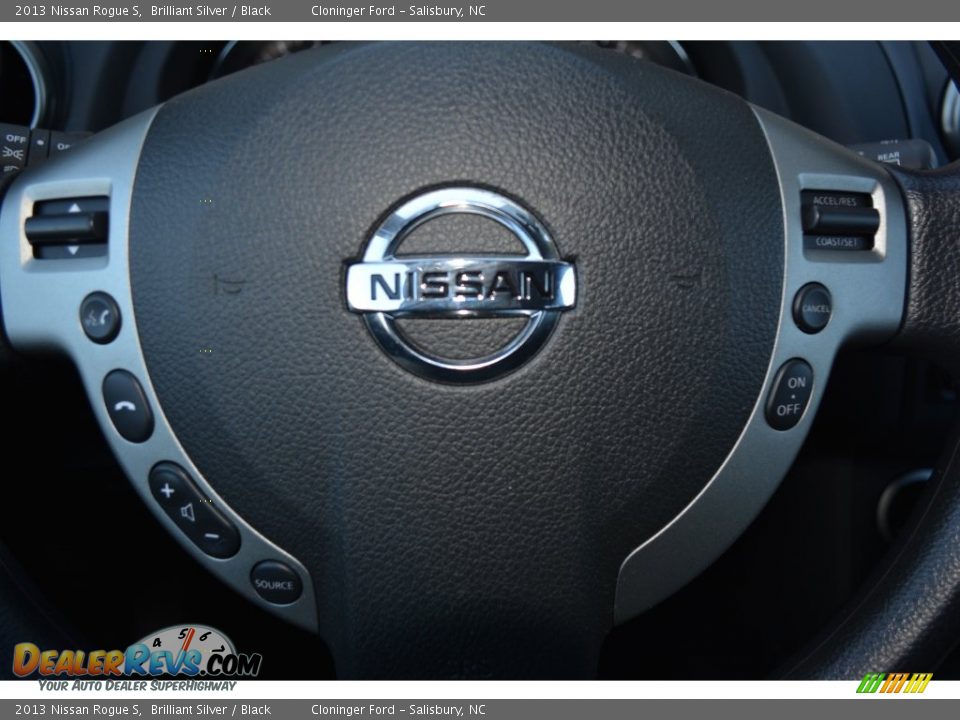 2013 Nissan Rogue S Brilliant Silver / Black Photo #21