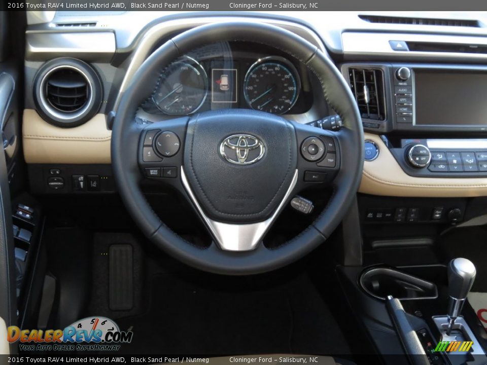 2016 Toyota RAV4 Limited Hybrid AWD Black Sand Pearl / Nutmeg Photo #7
