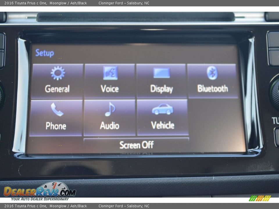 2016 Toyota Prius c One Moonglow / Ash/Black Photo #11