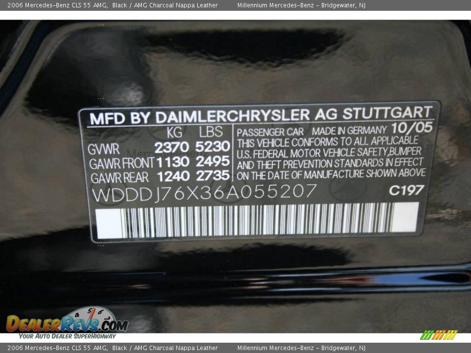 2006 Mercedes-Benz CLS 55 AMG Black / AMG Charcoal Nappa Leather Photo #27
