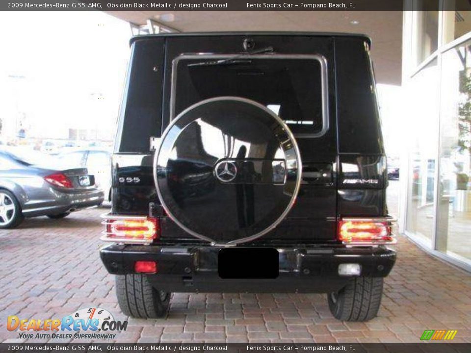 2009 Mercedes-Benz G 55 AMG Obsidian Black Metallic / designo Charcoal Photo #4