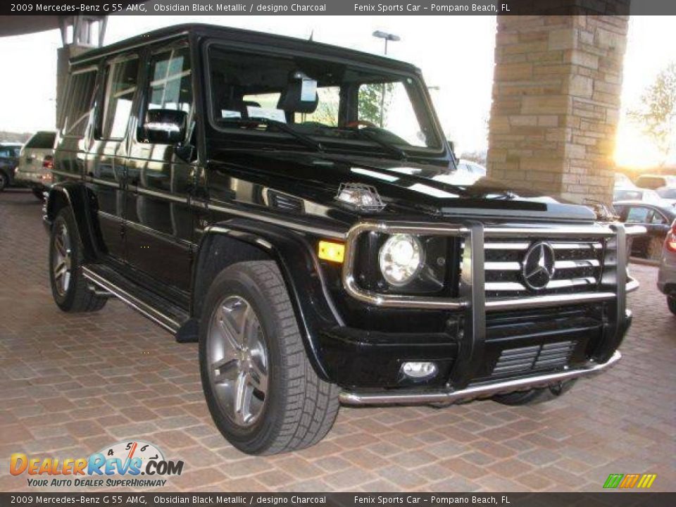 2009 Mercedes-Benz G 55 AMG Obsidian Black Metallic / designo Charcoal Photo #9