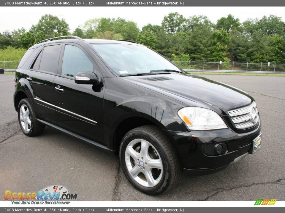2008 Mercedes-Benz ML 350 4Matic Black / Black Photo #3
