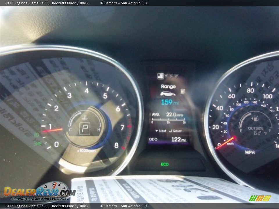 2016 Hyundai Santa Fe SE Becketts Black / Black Photo #2