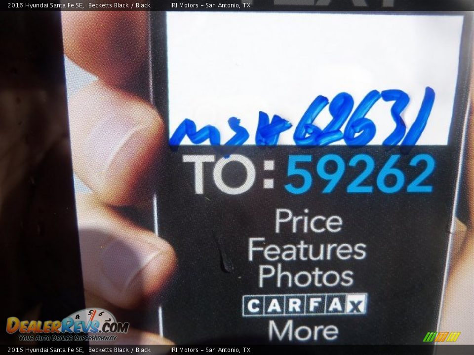 2016 Hyundai Santa Fe SE Becketts Black / Black Photo #6
