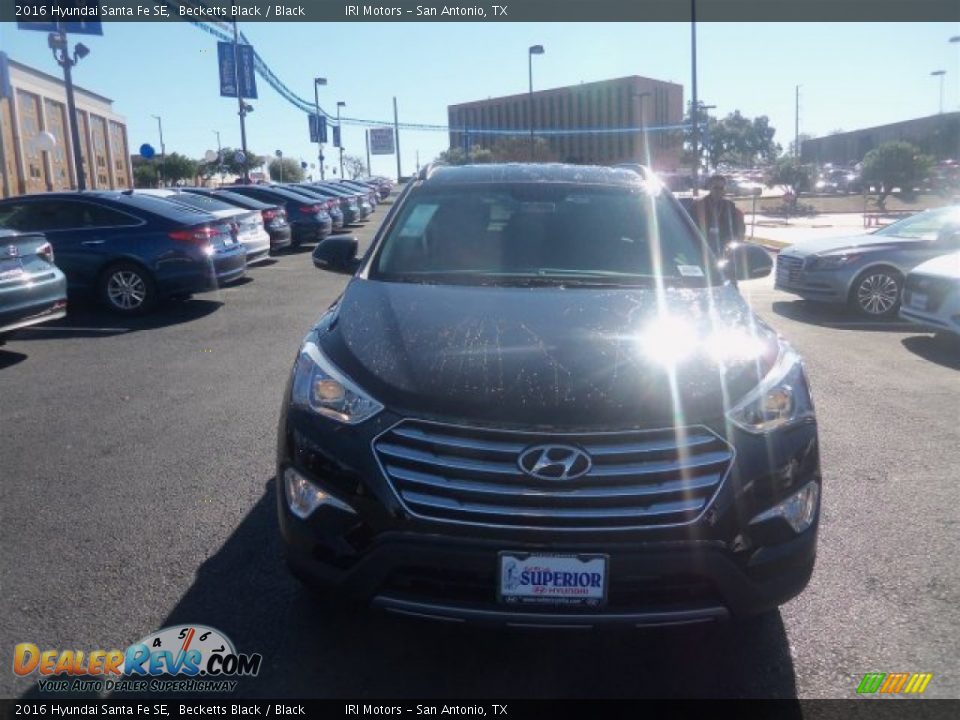 2016 Hyundai Santa Fe SE Becketts Black / Black Photo #7