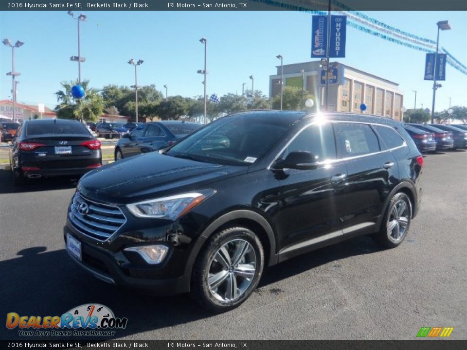 2016 Hyundai Santa Fe SE Becketts Black / Black Photo #8