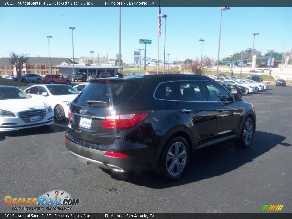 2016 Hyundai Santa Fe SE Becketts Black / Black Photo #13
