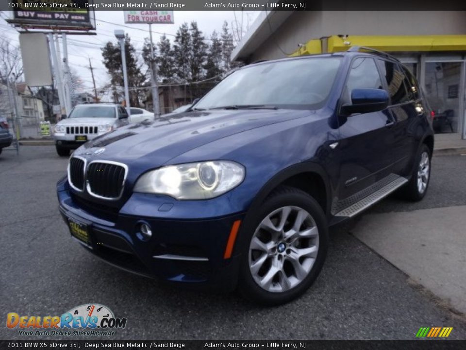 2011 BMW X5 xDrive 35i Deep Sea Blue Metallic / Sand Beige Photo #1