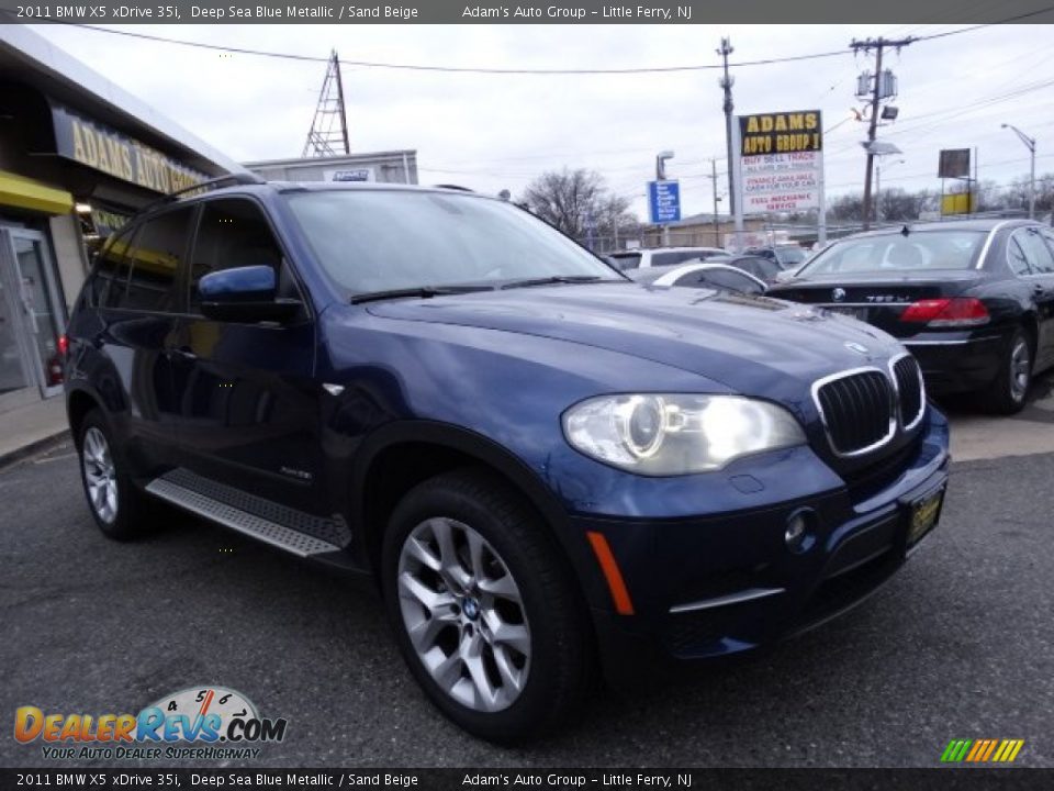 2011 BMW X5 xDrive 35i Deep Sea Blue Metallic / Sand Beige Photo #3
