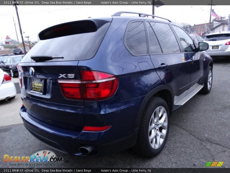 2011 BMW X5 xDrive 35i Deep Sea Blue Metallic / Sand Beige Photo #5