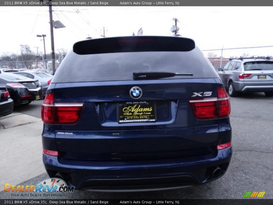 2011 BMW X5 xDrive 35i Deep Sea Blue Metallic / Sand Beige Photo #6