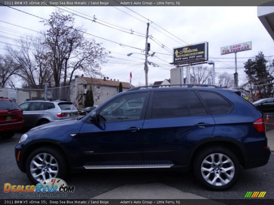 2011 BMW X5 xDrive 35i Deep Sea Blue Metallic / Sand Beige Photo #8