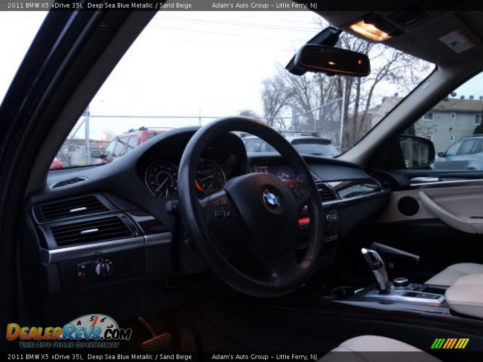 2011 BMW X5 xDrive 35i Deep Sea Blue Metallic / Sand Beige Photo #12