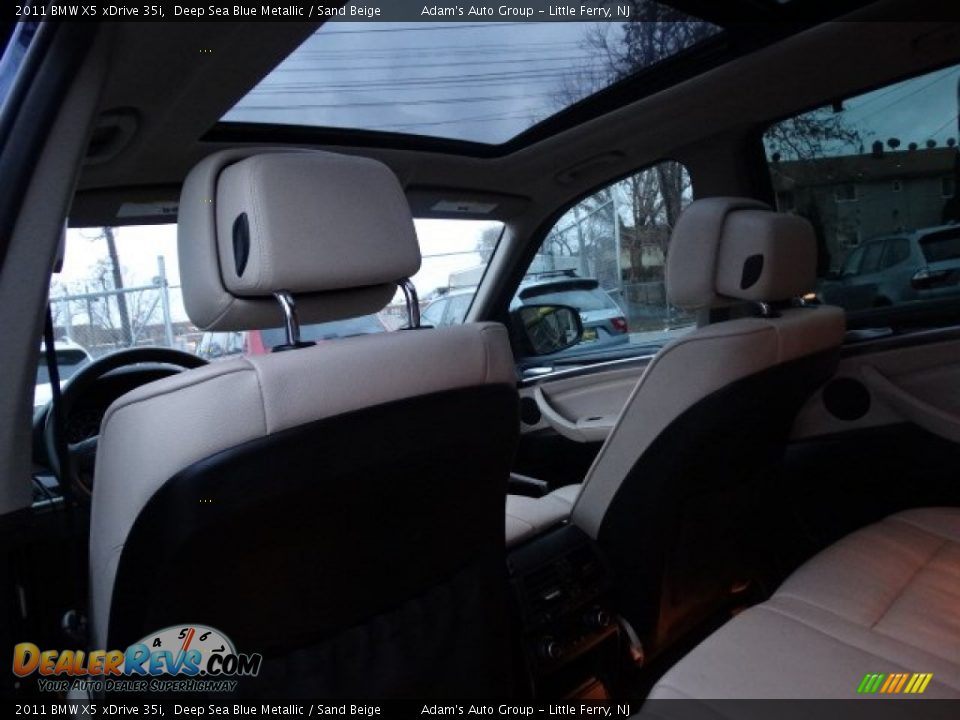 2011 BMW X5 xDrive 35i Deep Sea Blue Metallic / Sand Beige Photo #21