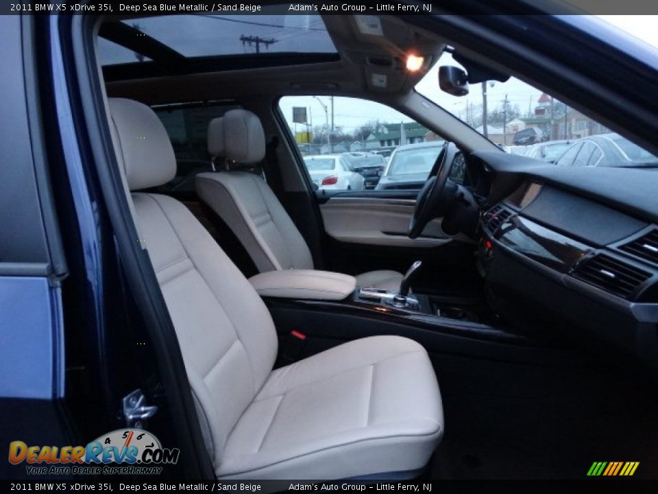 2011 BMW X5 xDrive 35i Deep Sea Blue Metallic / Sand Beige Photo #25