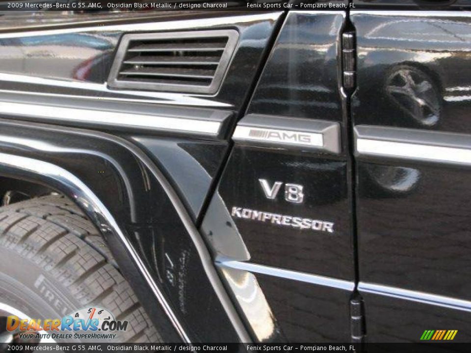 2009 Mercedes-Benz G 55 AMG Obsidian Black Metallic / designo Charcoal Photo #28