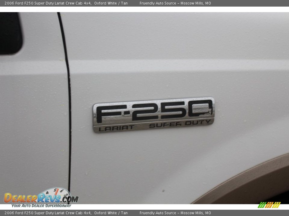2006 Ford F250 Super Duty Lariat Crew Cab 4x4 Oxford White / Tan Photo #18