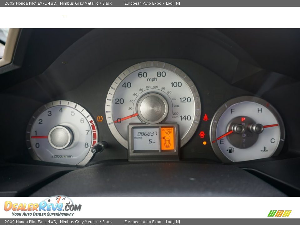 2009 Honda Pilot EX-L 4WD Nimbus Gray Metallic / Black Photo #25