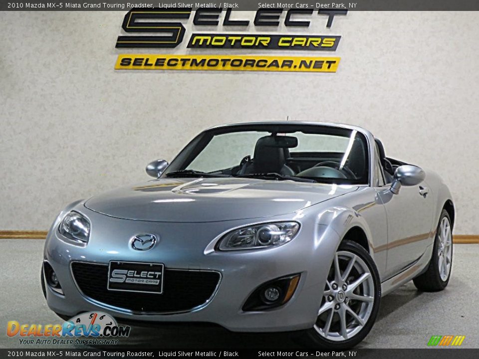 2010 Mazda MX-5 Miata Grand Touring Roadster Liquid Silver Metallic / Black Photo #1