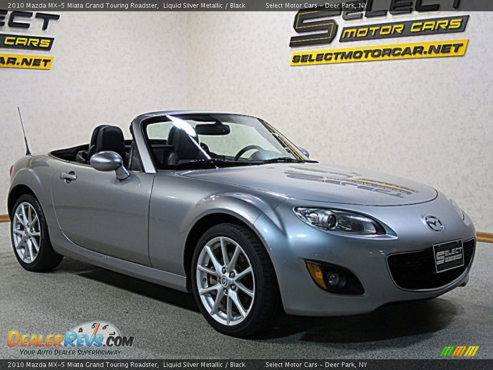 2010 Mazda MX-5 Miata Grand Touring Roadster Liquid Silver Metallic / Black Photo #3