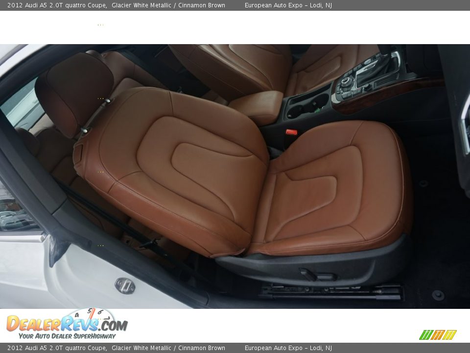 2012 Audi A5 2.0T quattro Coupe Glacier White Metallic / Cinnamon Brown Photo #12