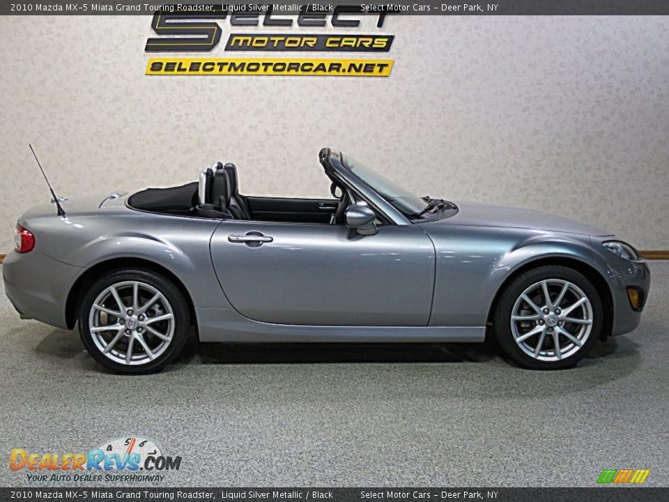 2010 Mazda MX-5 Miata Grand Touring Roadster Liquid Silver Metallic / Black Photo #5