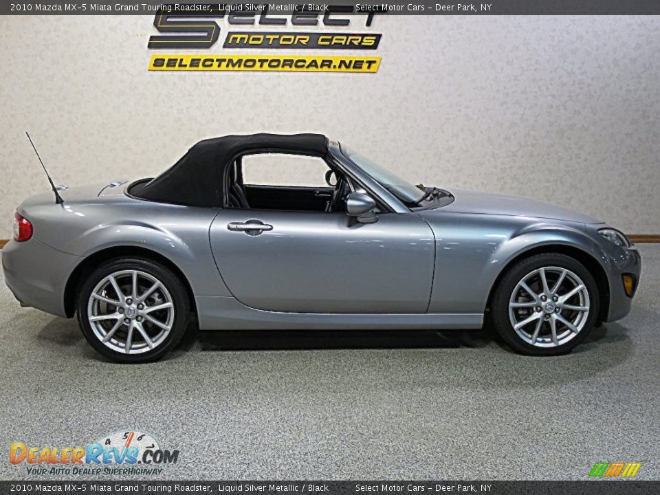 2010 Mazda MX-5 Miata Grand Touring Roadster Liquid Silver Metallic / Black Photo #6