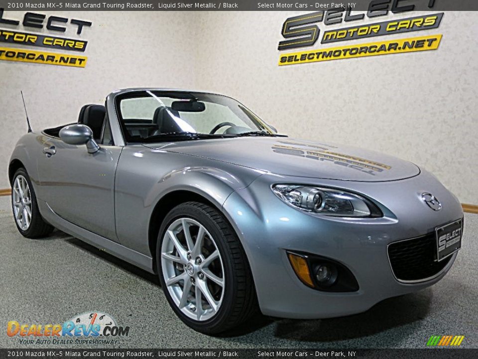 2010 Mazda MX-5 Miata Grand Touring Roadster Liquid Silver Metallic / Black Photo #7