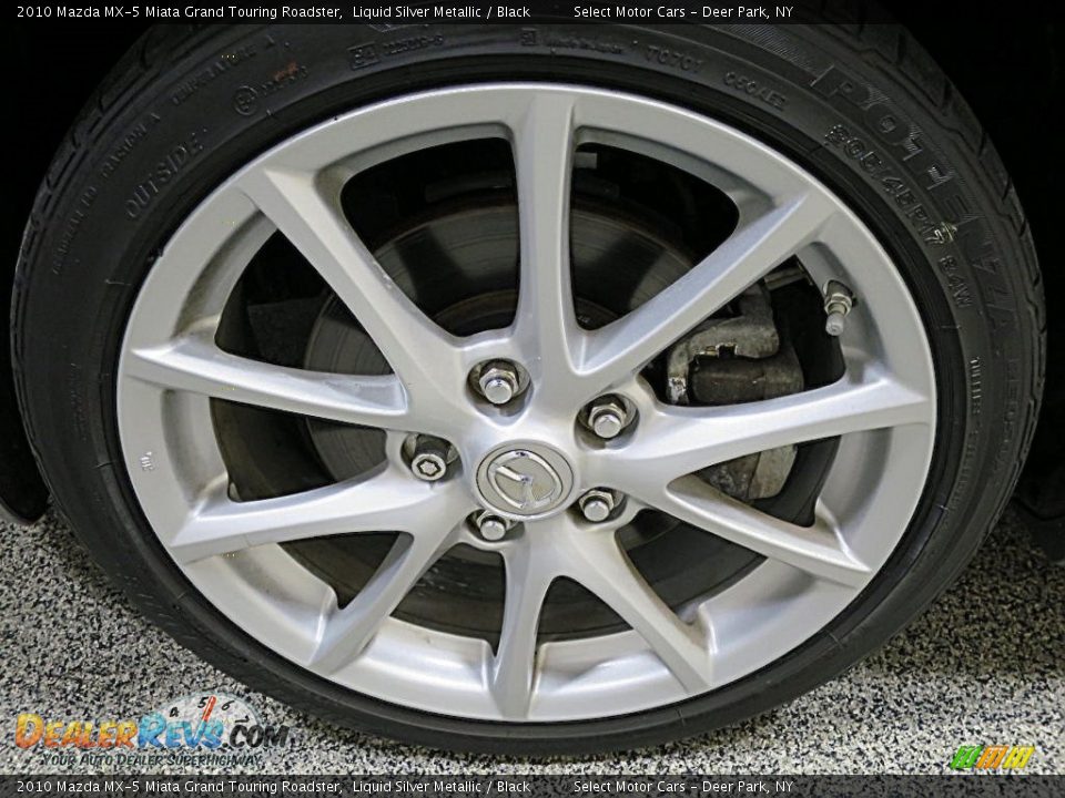 2010 Mazda MX-5 Miata Grand Touring Roadster Liquid Silver Metallic / Black Photo #9