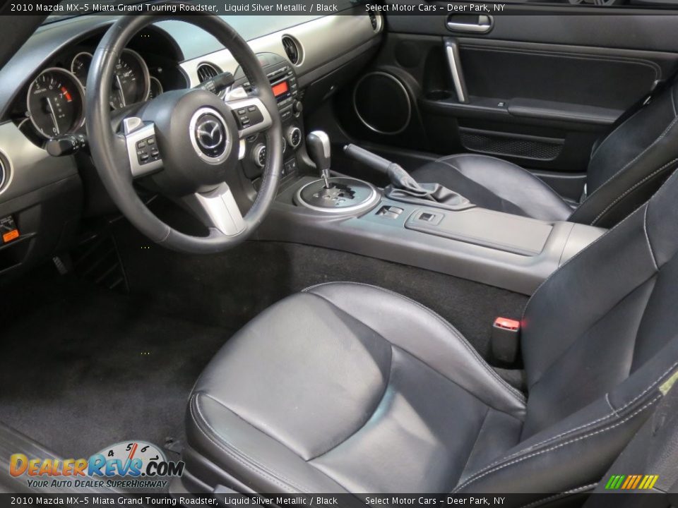 2010 Mazda MX-5 Miata Grand Touring Roadster Liquid Silver Metallic / Black Photo #10