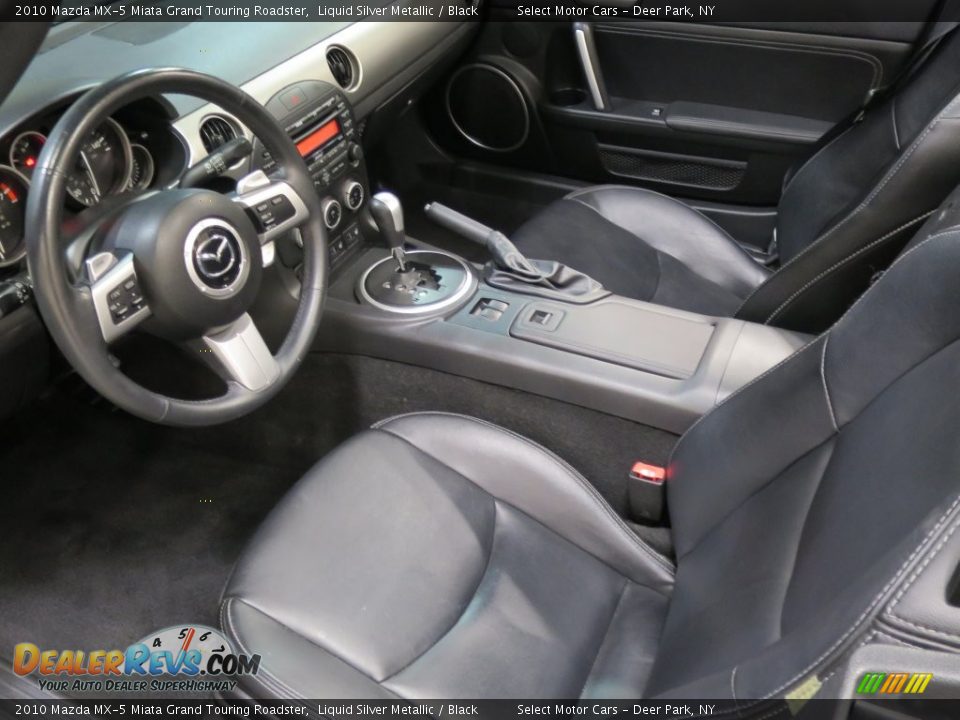 2010 Mazda MX-5 Miata Grand Touring Roadster Liquid Silver Metallic / Black Photo #11