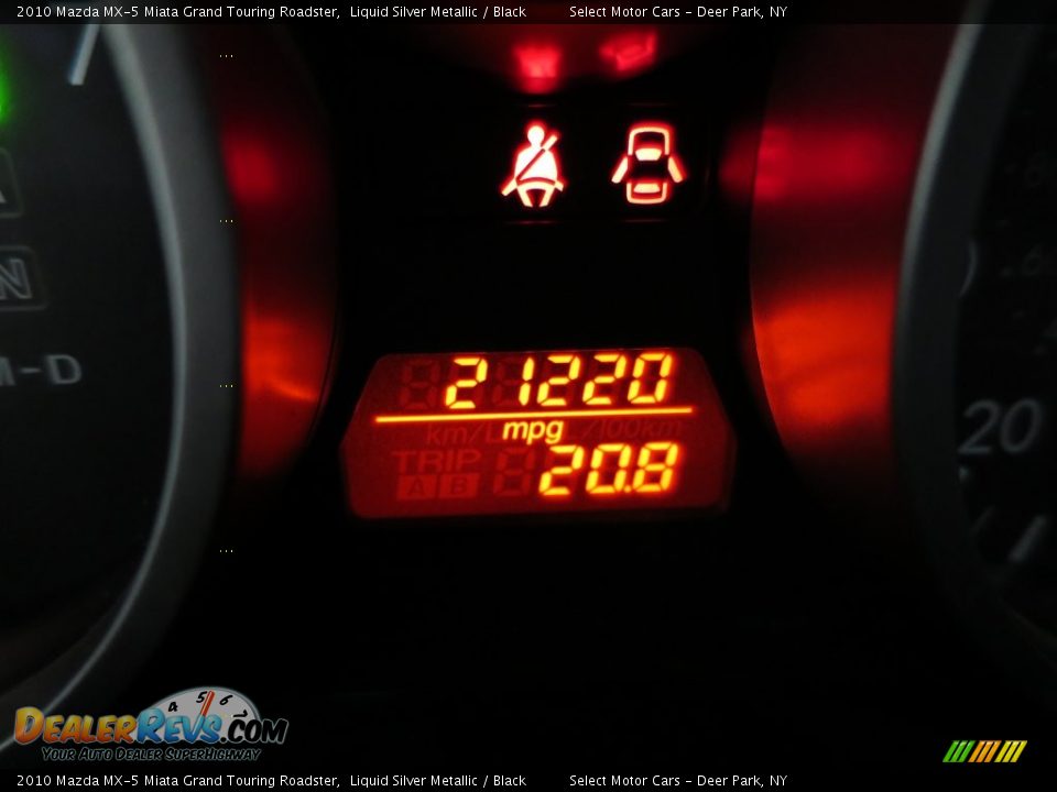 2010 Mazda MX-5 Miata Grand Touring Roadster Liquid Silver Metallic / Black Photo #13
