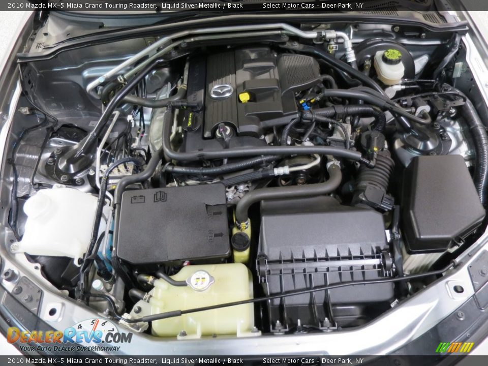 2010 Mazda MX-5 Miata Grand Touring Roadster Liquid Silver Metallic / Black Photo #14