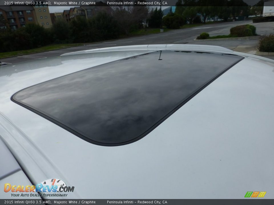 2015 Infiniti QX60 3.5 AWD Majestic White / Graphite Photo #9