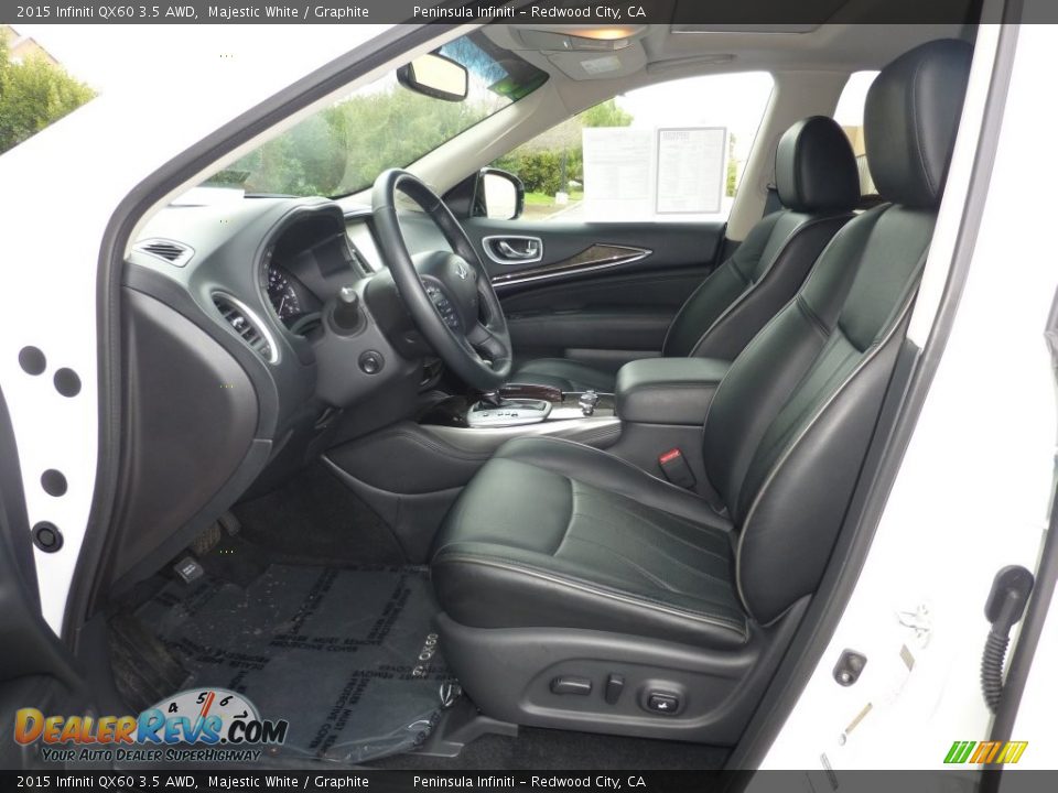 2015 Infiniti QX60 3.5 AWD Majestic White / Graphite Photo #11