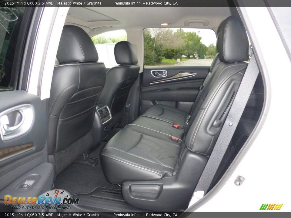 2015 Infiniti QX60 3.5 AWD Majestic White / Graphite Photo #13