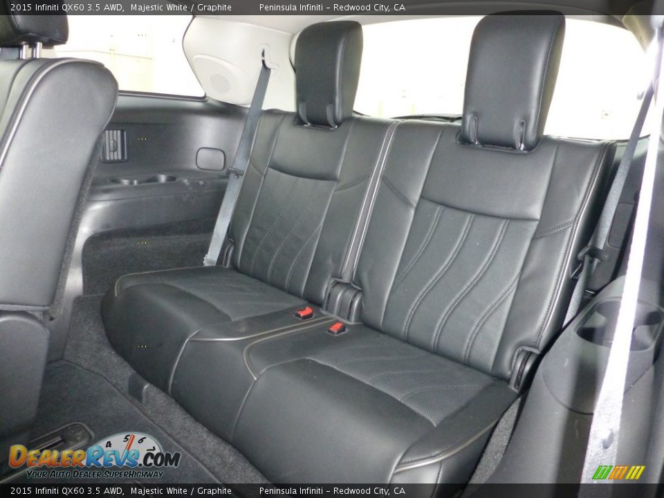 2015 Infiniti QX60 3.5 AWD Majestic White / Graphite Photo #14