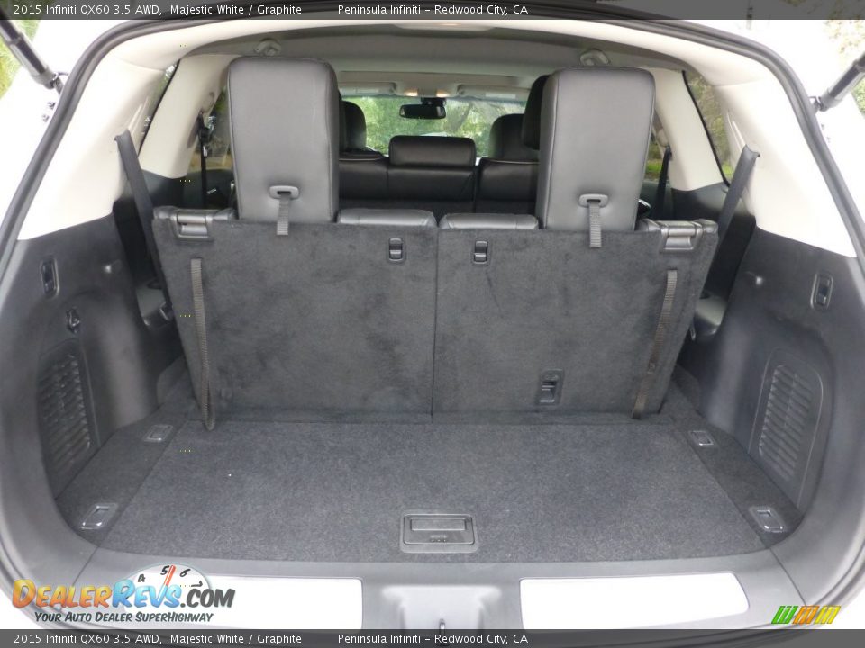 2015 Infiniti QX60 3.5 AWD Majestic White / Graphite Photo #15