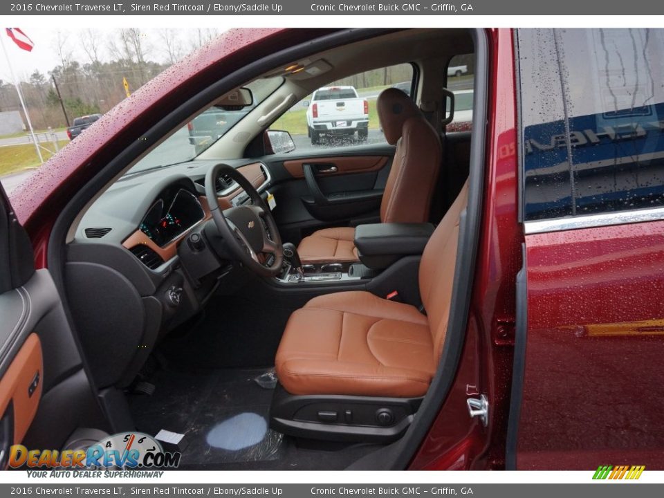 Ebony/Saddle Up Interior - 2016 Chevrolet Traverse LT Photo #9
