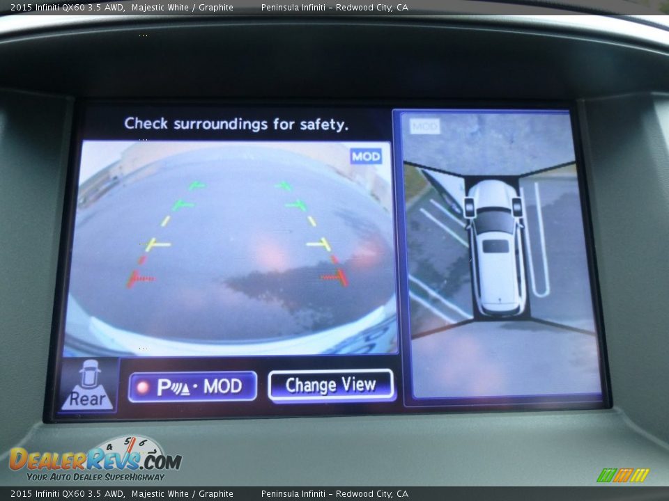 2015 Infiniti QX60 3.5 AWD Majestic White / Graphite Photo #25